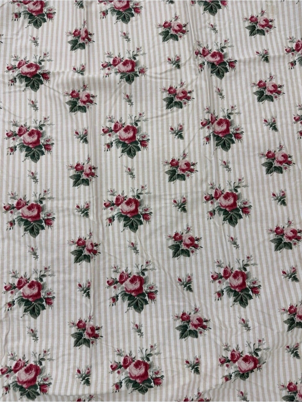 Ralph Lauren Fitted Sheet Twin Size Roses Made in USA Vintage NEW